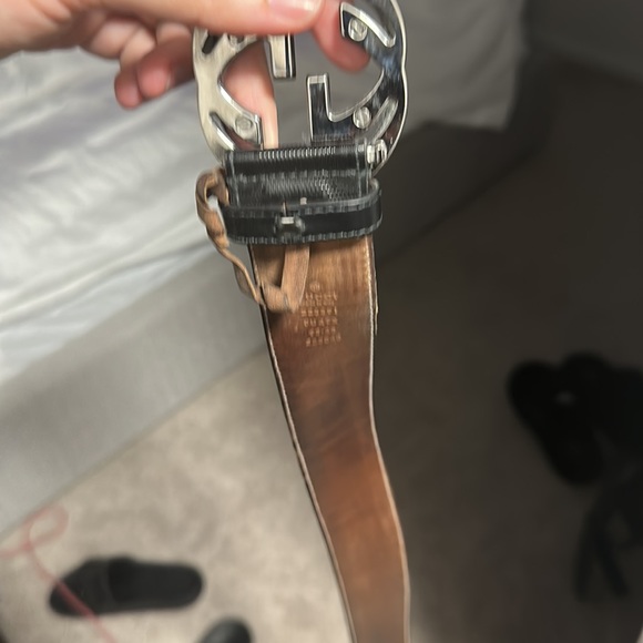 Men’s Gucci black metal belt 32-34. - Picture 2 of 3